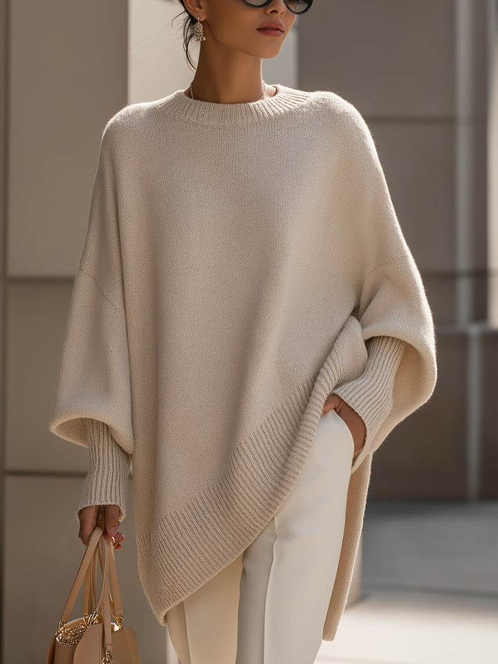 Bea - Pull Poncho Beige Chic