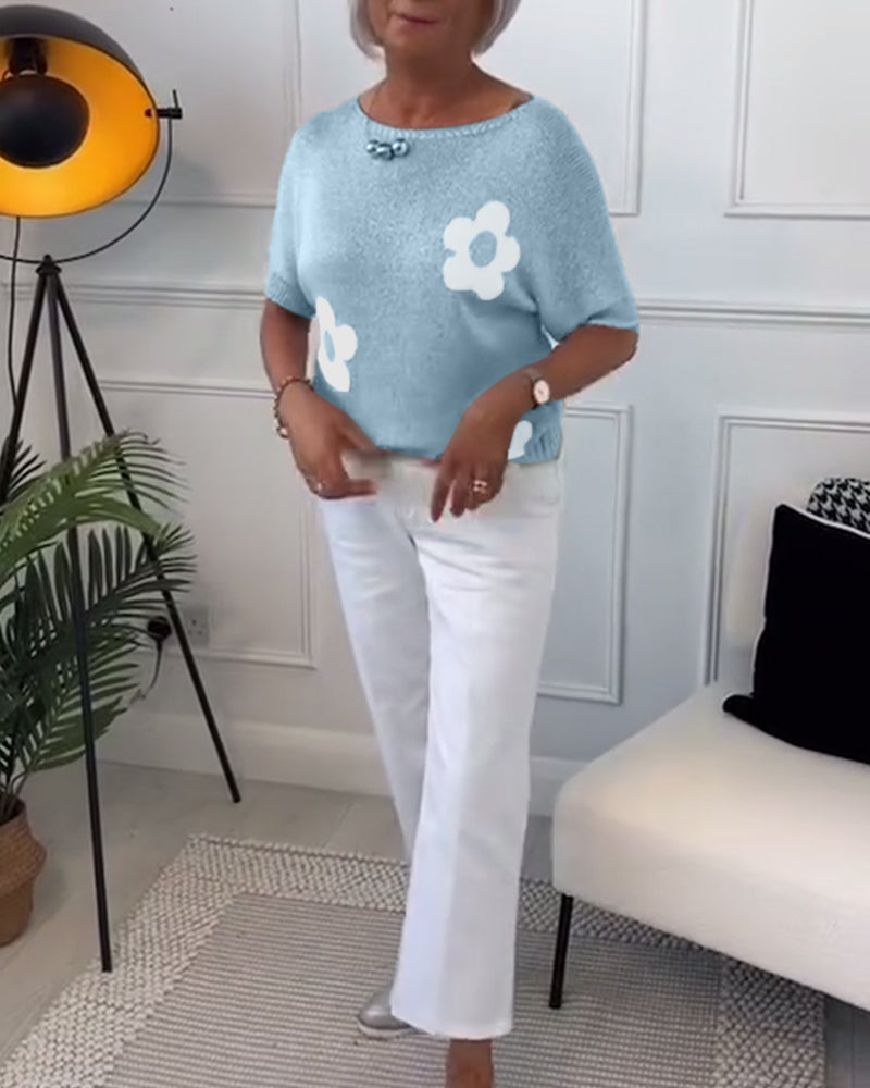 Daisy - Élégante Pull Florale