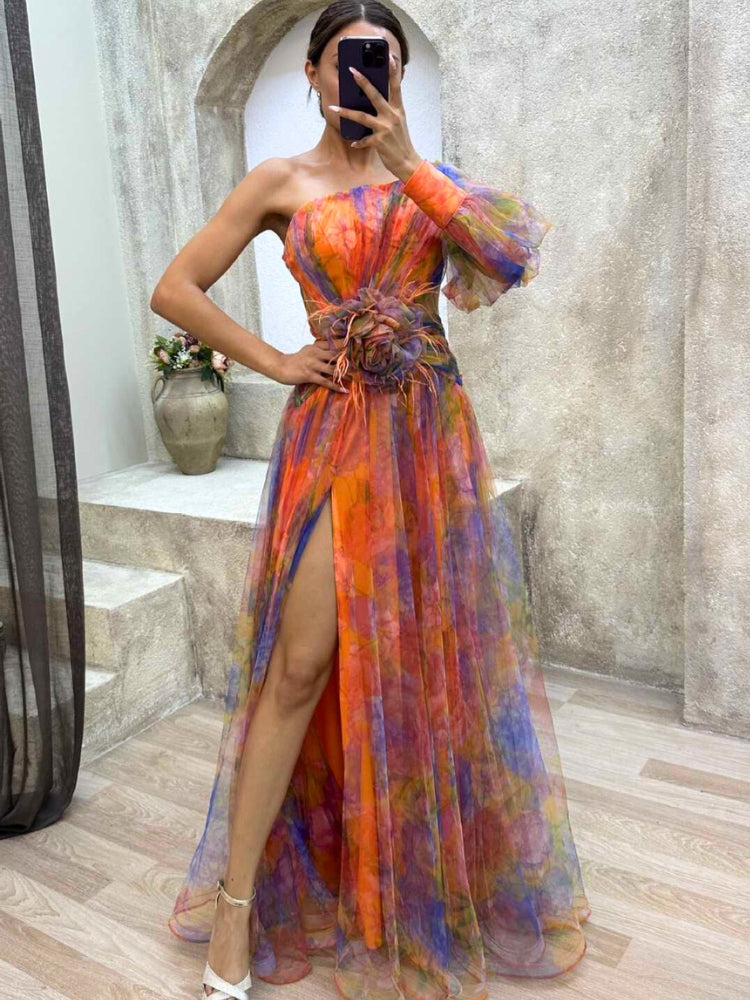 Kayla - Robe Florale Asymétrique