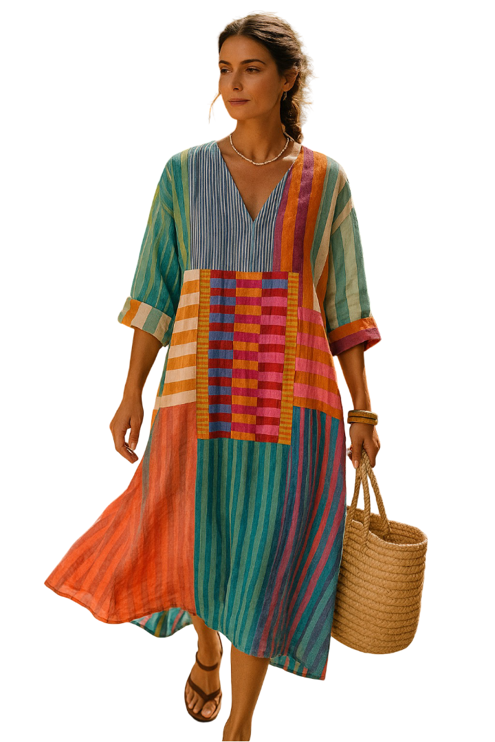 Malia - Robe géométrique élégante