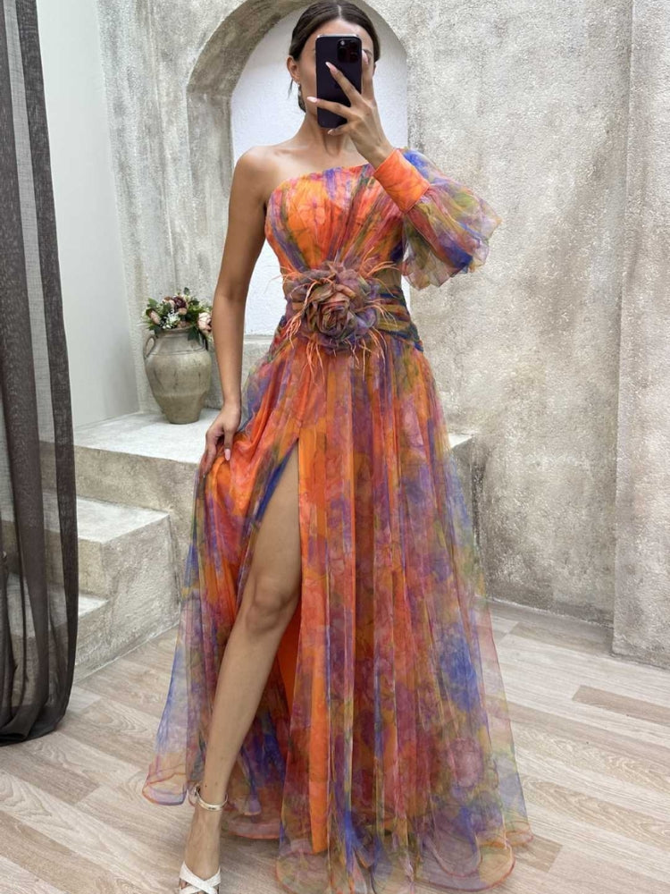 Kayla - Robe Florale Asymétrique