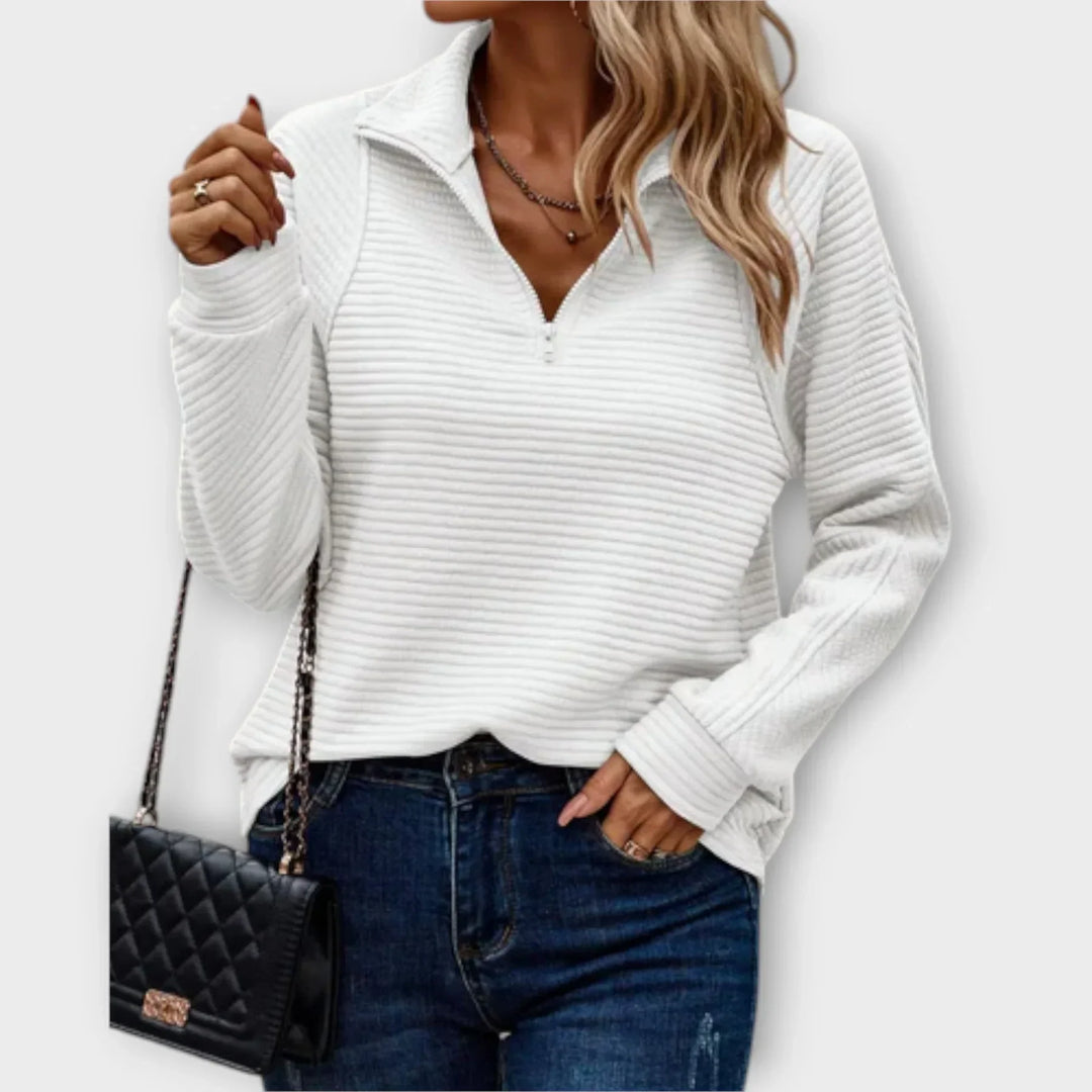 Olivia | Pull Demi-Zip Luxe