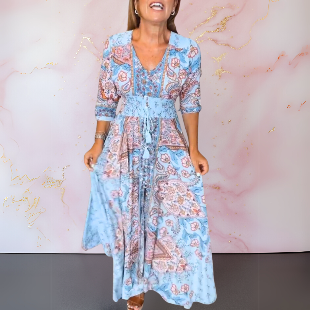 Rita - Élégante Robe Maxi d'Été