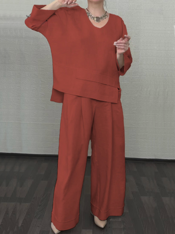 Renaya - Ensemble Décontracté en Coton-Lin