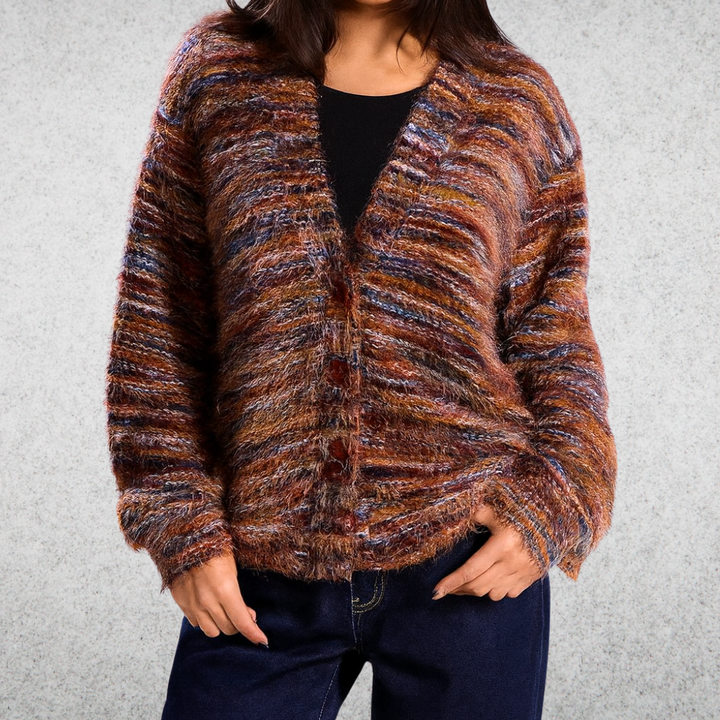 Mona - Gilet Multicolore Décontracté