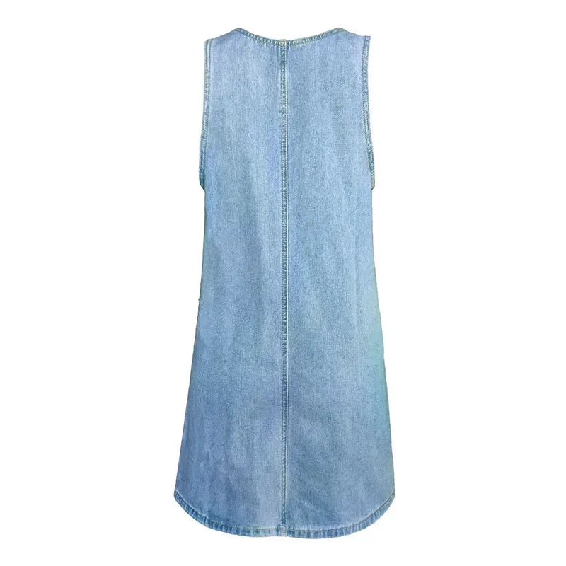 Sofia - Robe D'été Denim Pratique