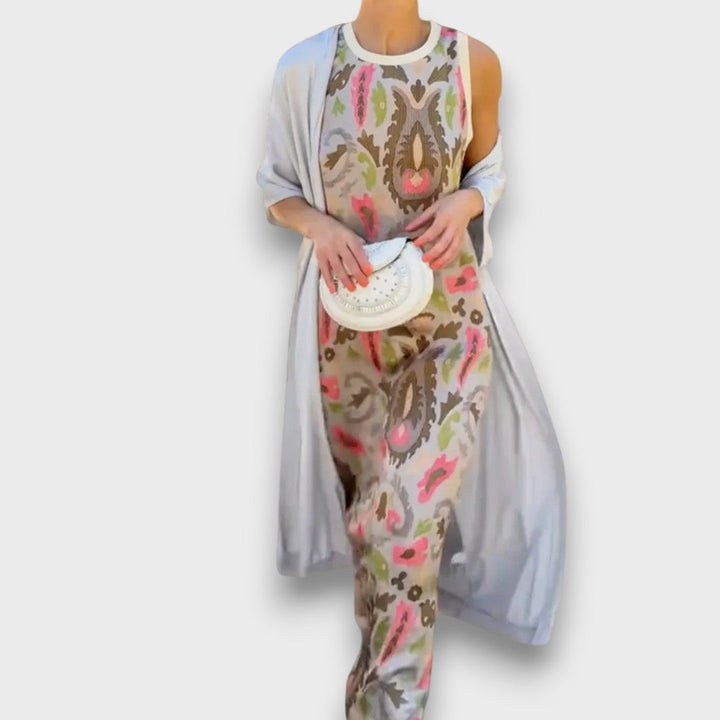 Selviane - Robe maxi avec cardigan