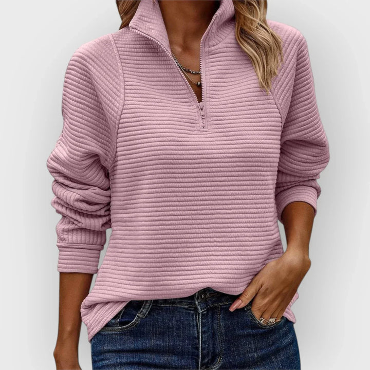 Olivia | Pull Demi-Zip Luxe