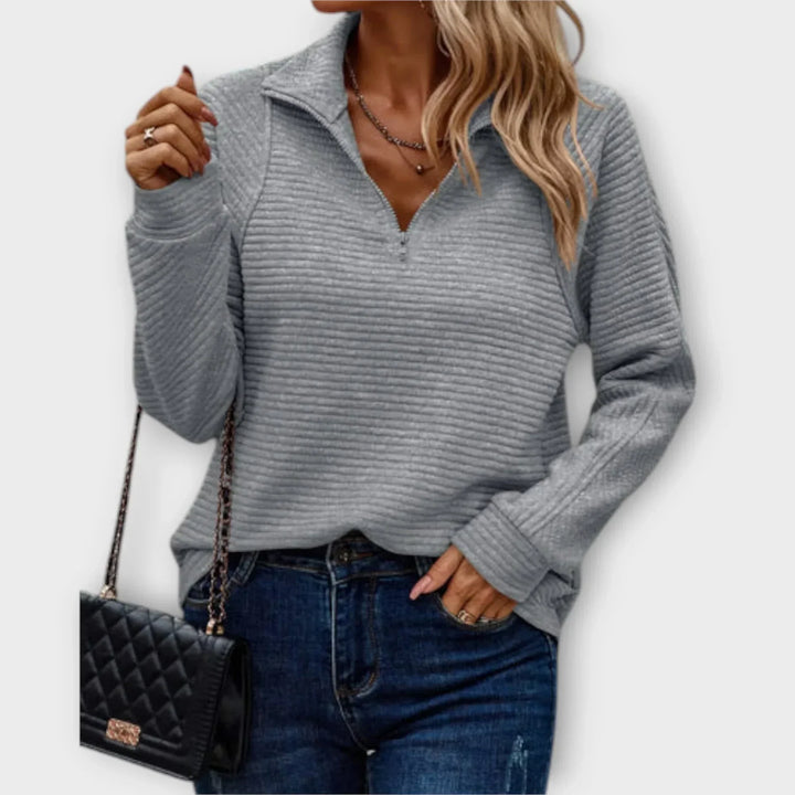 Olivia | Pull Demi-Zip Luxe