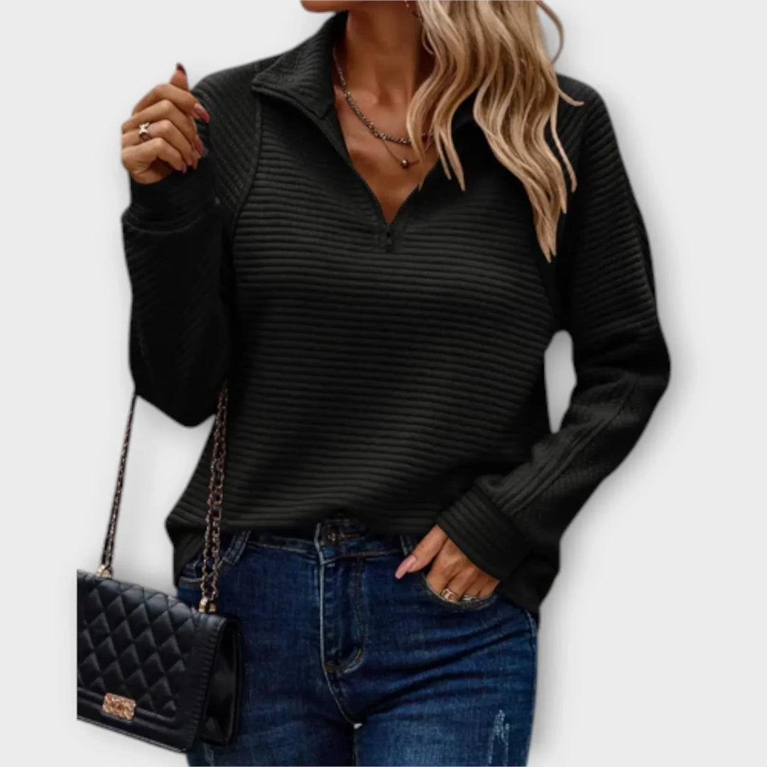 Olivia | Pull Demi-Zip Luxe