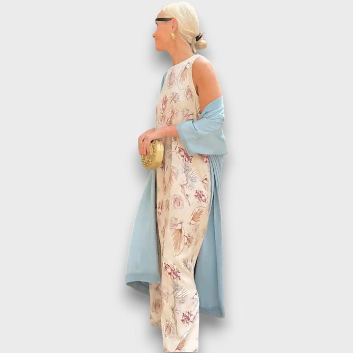 Elveria - Robe maxi avec cardigan