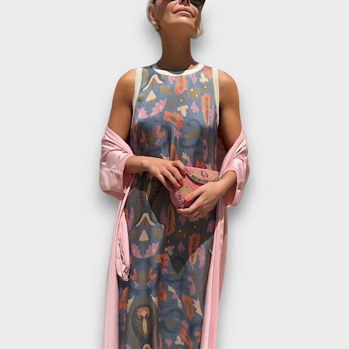 Elveria - Robe maxi avec cardigan